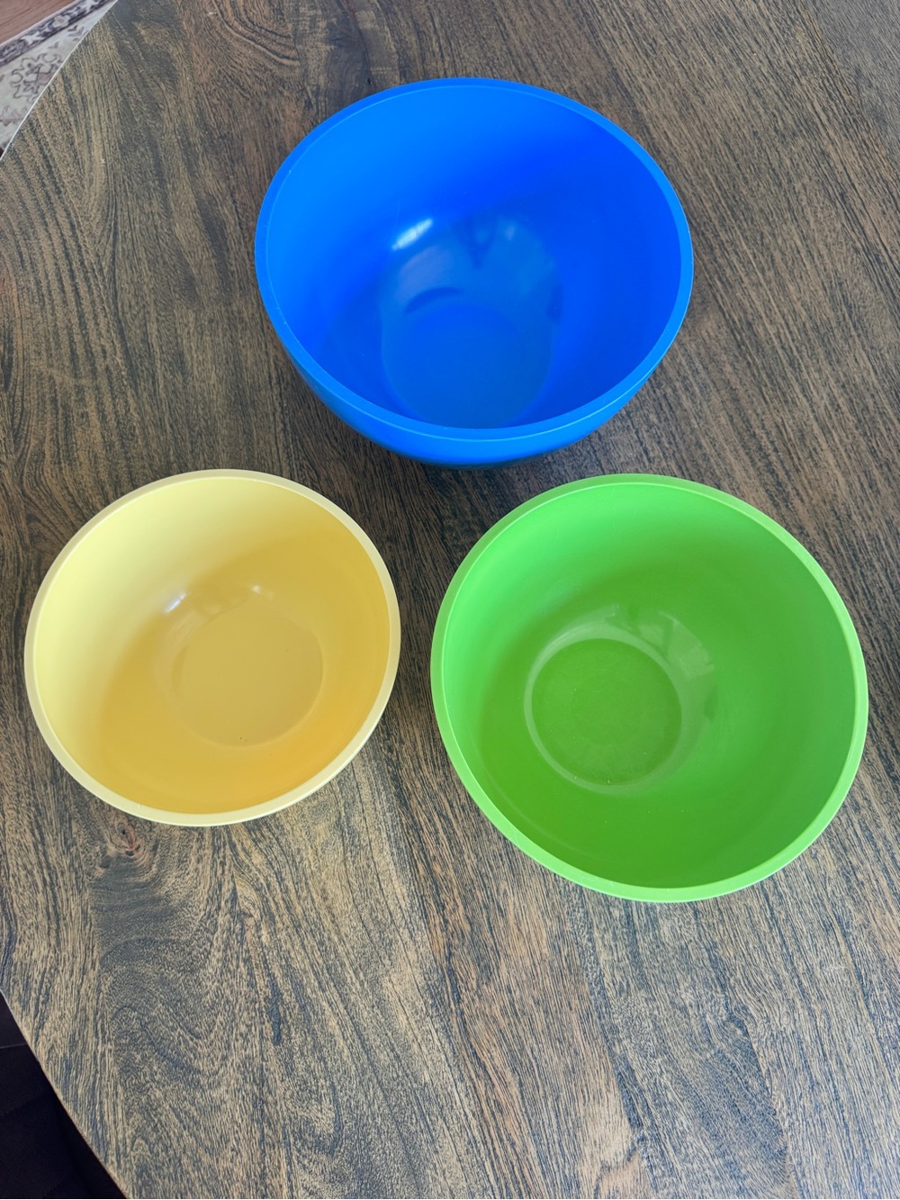 Zak Designs Crate & Barrel Melamine Nesting Bowls Set Blue Green Yellow
